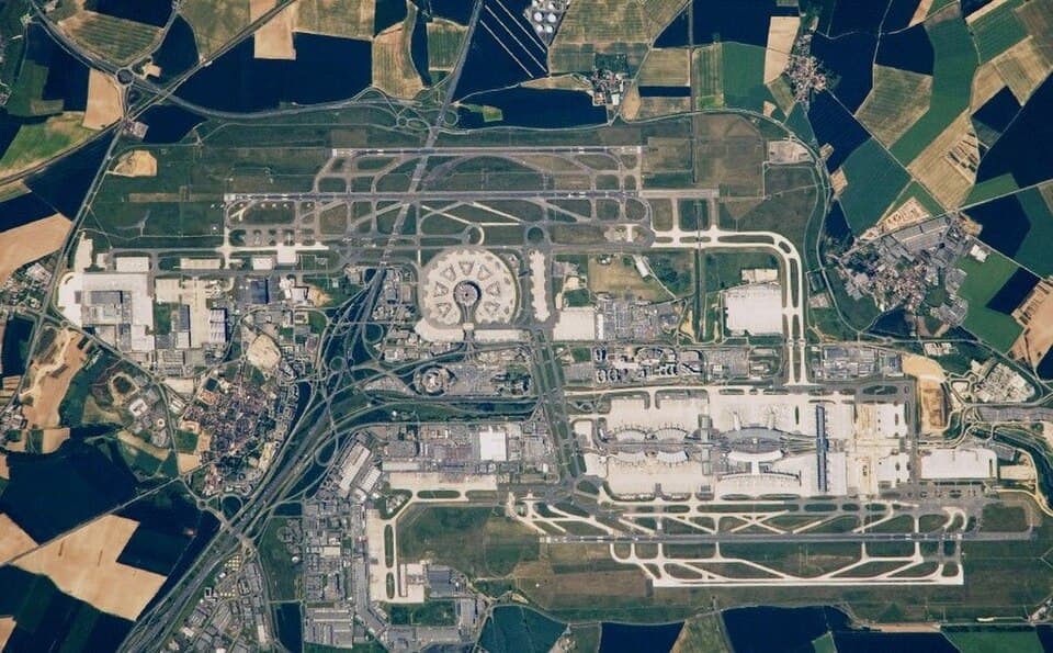 View of Charles de Gaulle Airport (CDG)