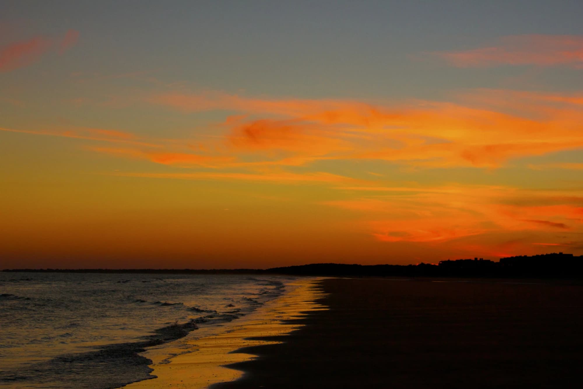 Sunset over the beach at Kiawah Island, South Carolina