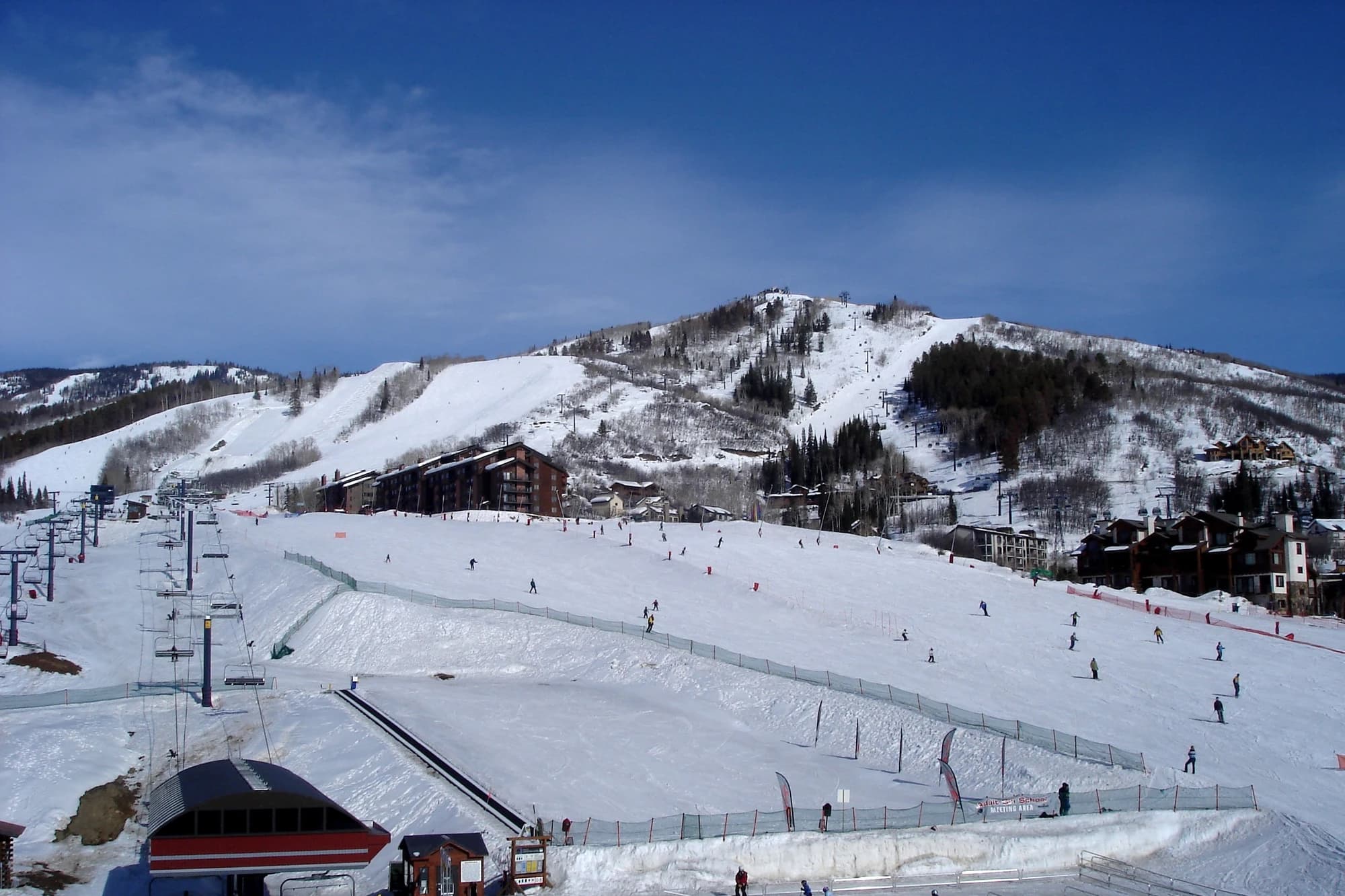 Ski runs and chairlifts at Steamboat Springs Ski Resort, Colorado