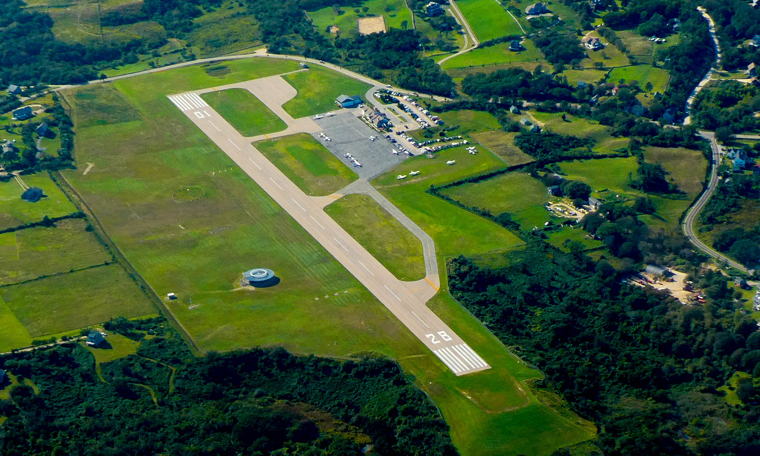 View of Block Island State Airport on Block Island, Rhode Island
