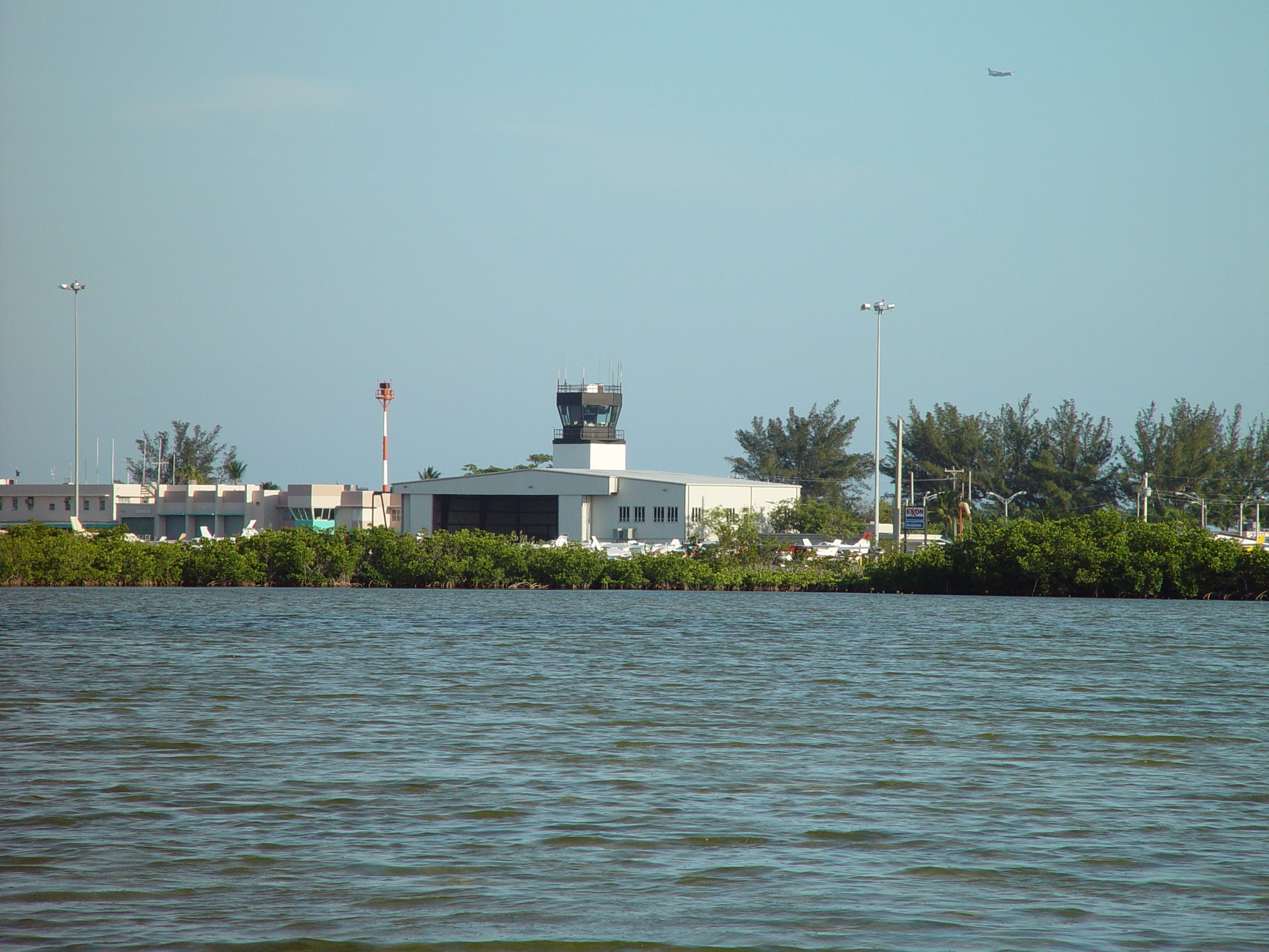 Terminal building and ramp at Key West International Airport in the Florida Keys