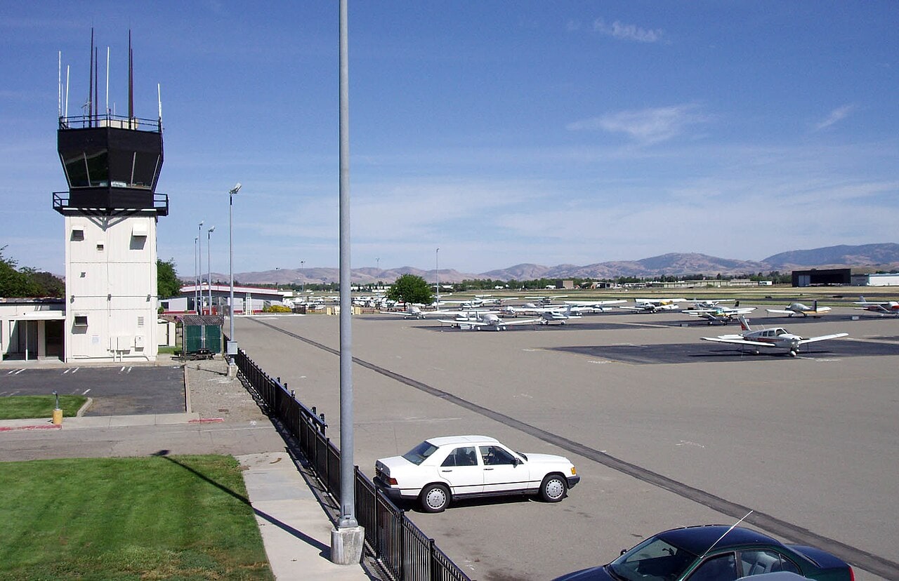 General aviation aircraft on the ramp at Livermore Municipal Airport in the East Bay