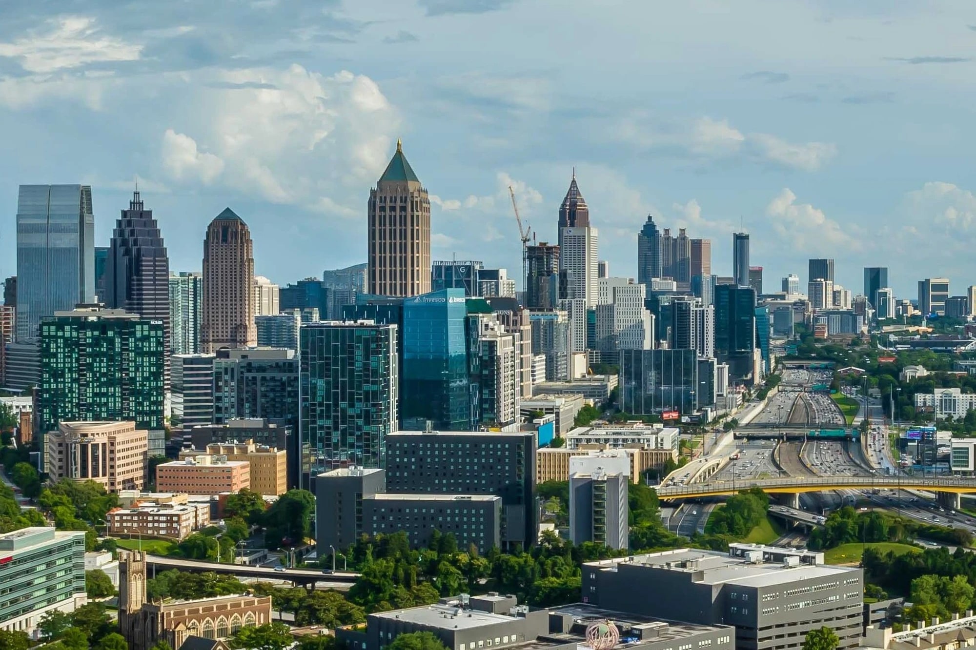 Midtown and Downtown Atlanta skyline