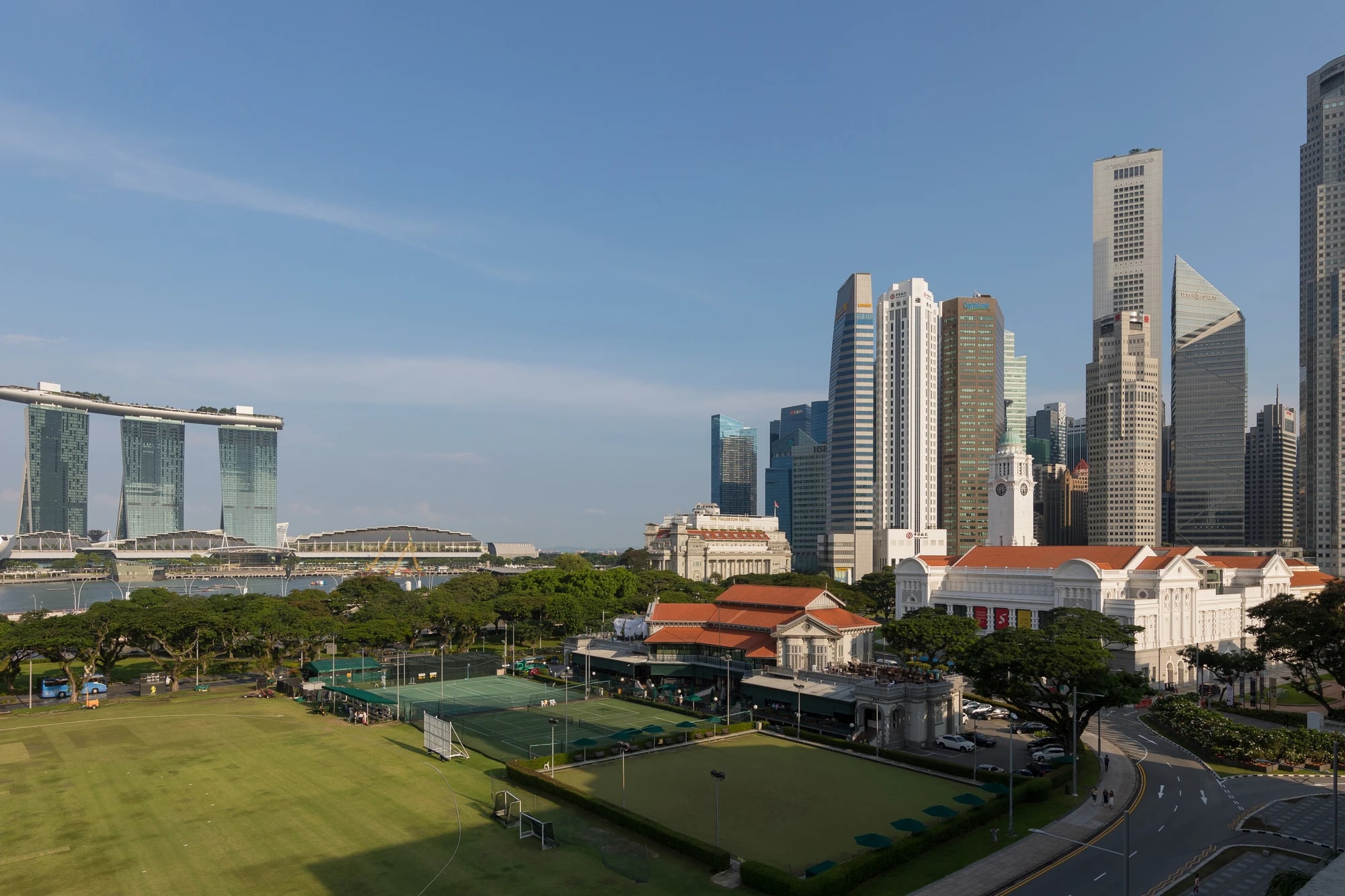 Marina Bay Sands and the Central Business District skyline of Singapore