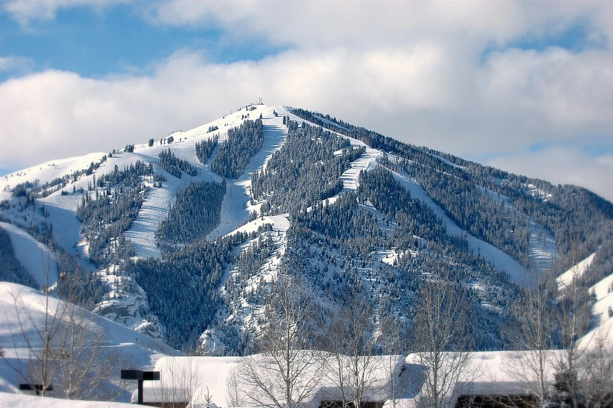 Bald Mountain ski runs above Sun Valley, Idaho